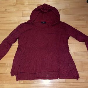 Dark red Aeropostale long sleeve with hood